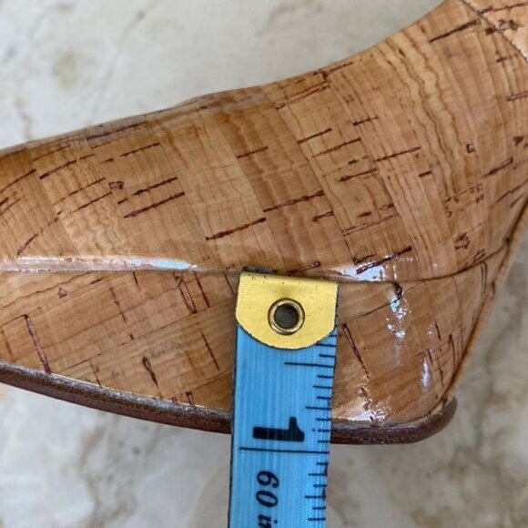 Michael Kors Patent Leather Cork Finish Platform Stilettos 5” Heel 1” Platform - Picture 15 of 15